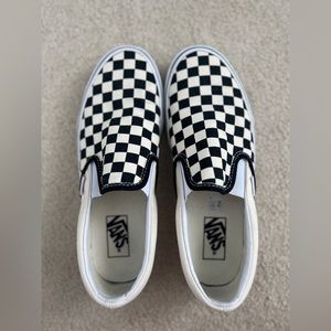 Vans Slip-On Checkerboard Sneakers in Black (Men’s 9)